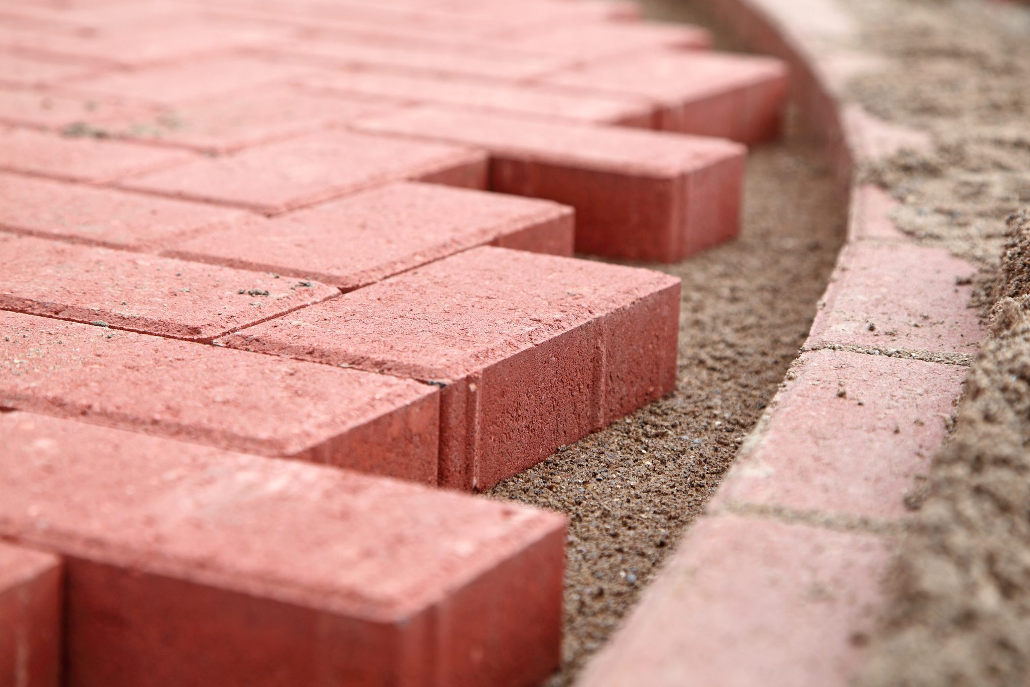 New Path Of Red Block Paving