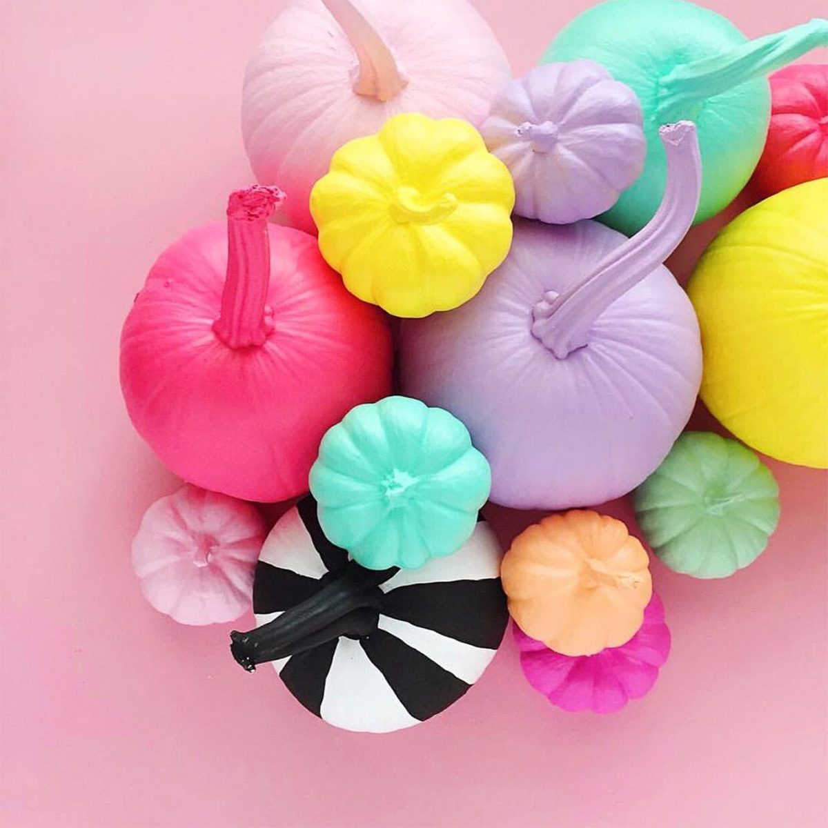 Dixieandtwine Modern Painted Pumpkins Centerpiece