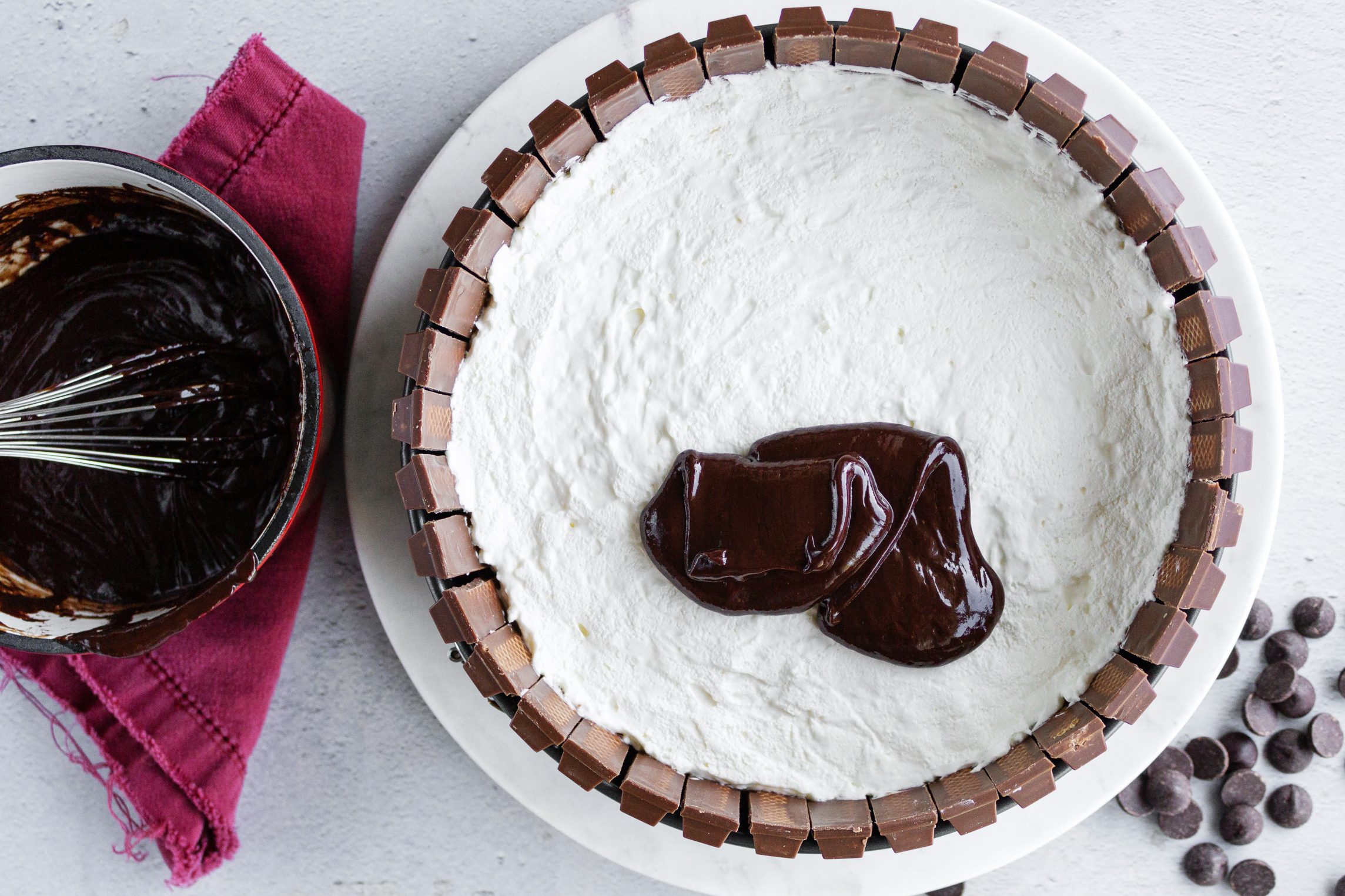 Kit kat Cheesecake chocolate ganache 