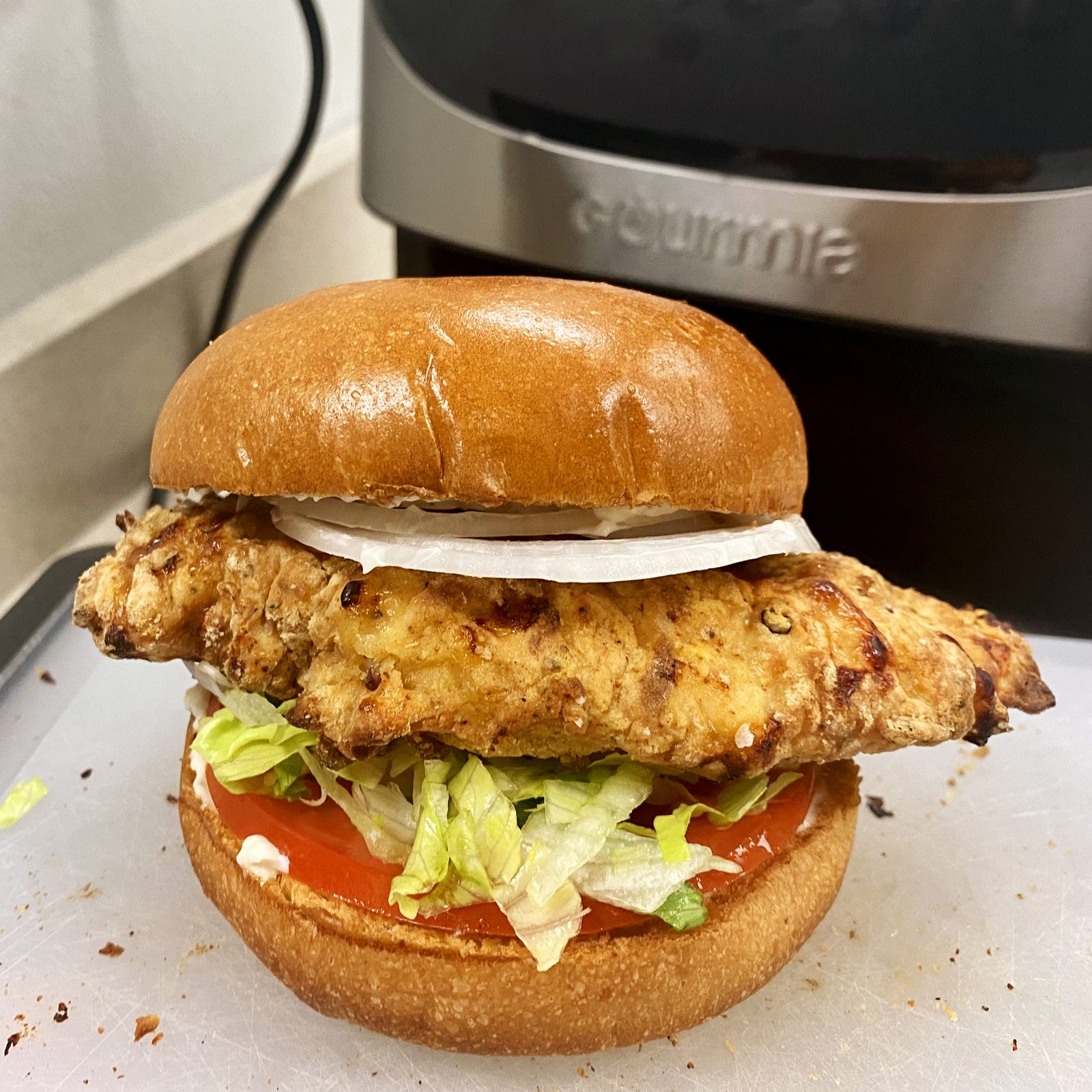 chicken sandwich from air fryer