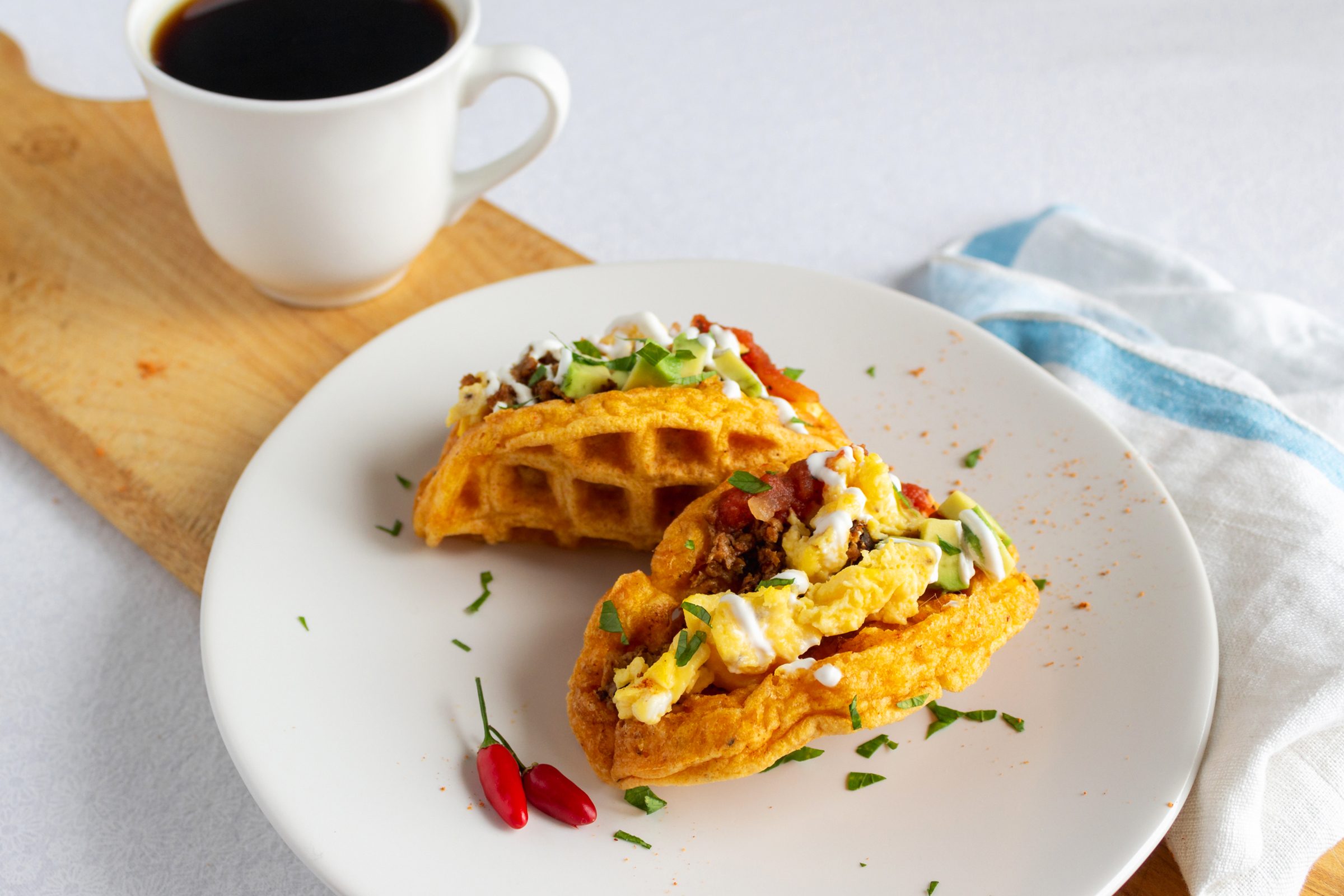 Keto Breakfast Chaffle Tacos
