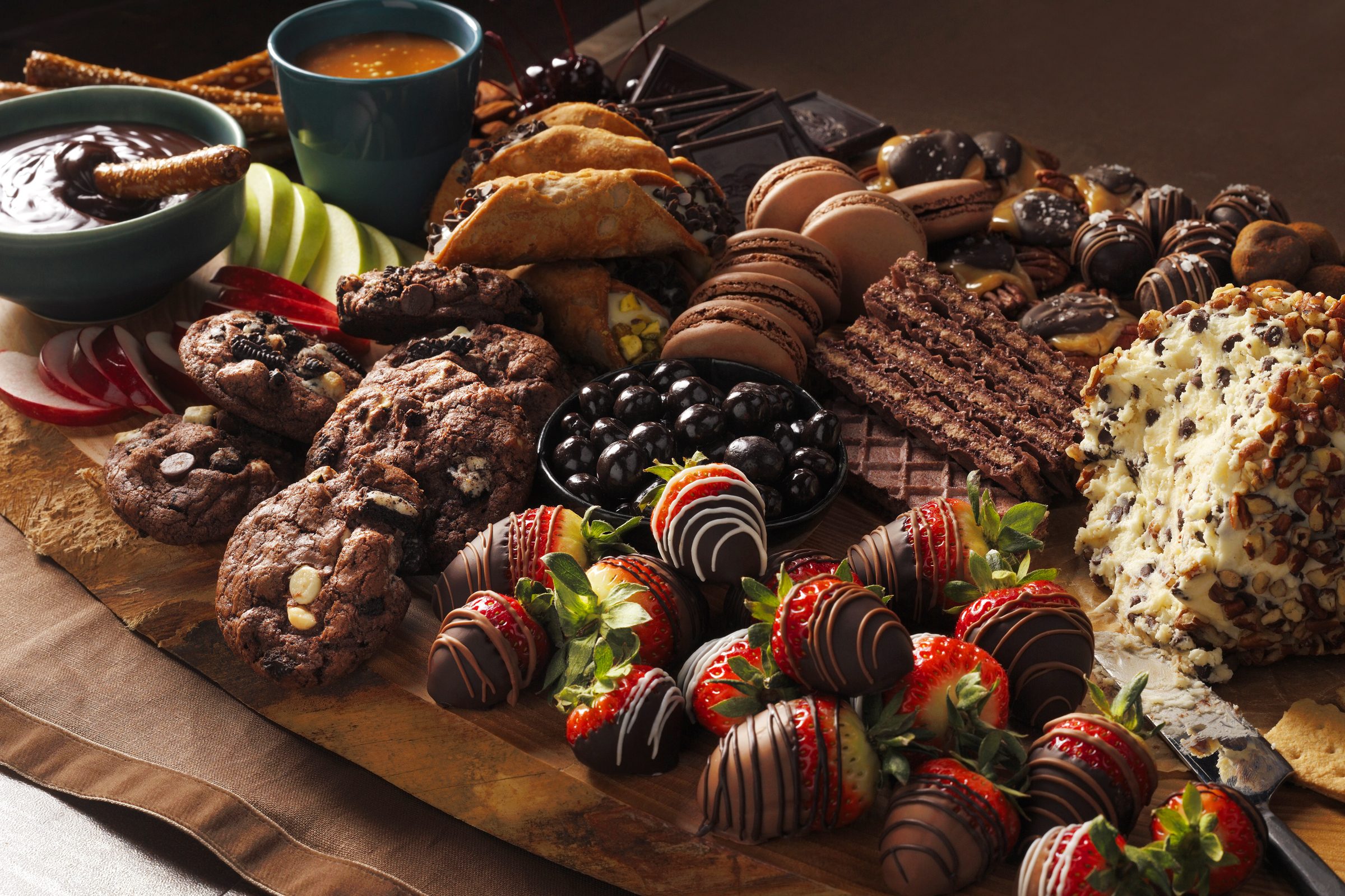 Chocolate Charcuterie Board Close Up
