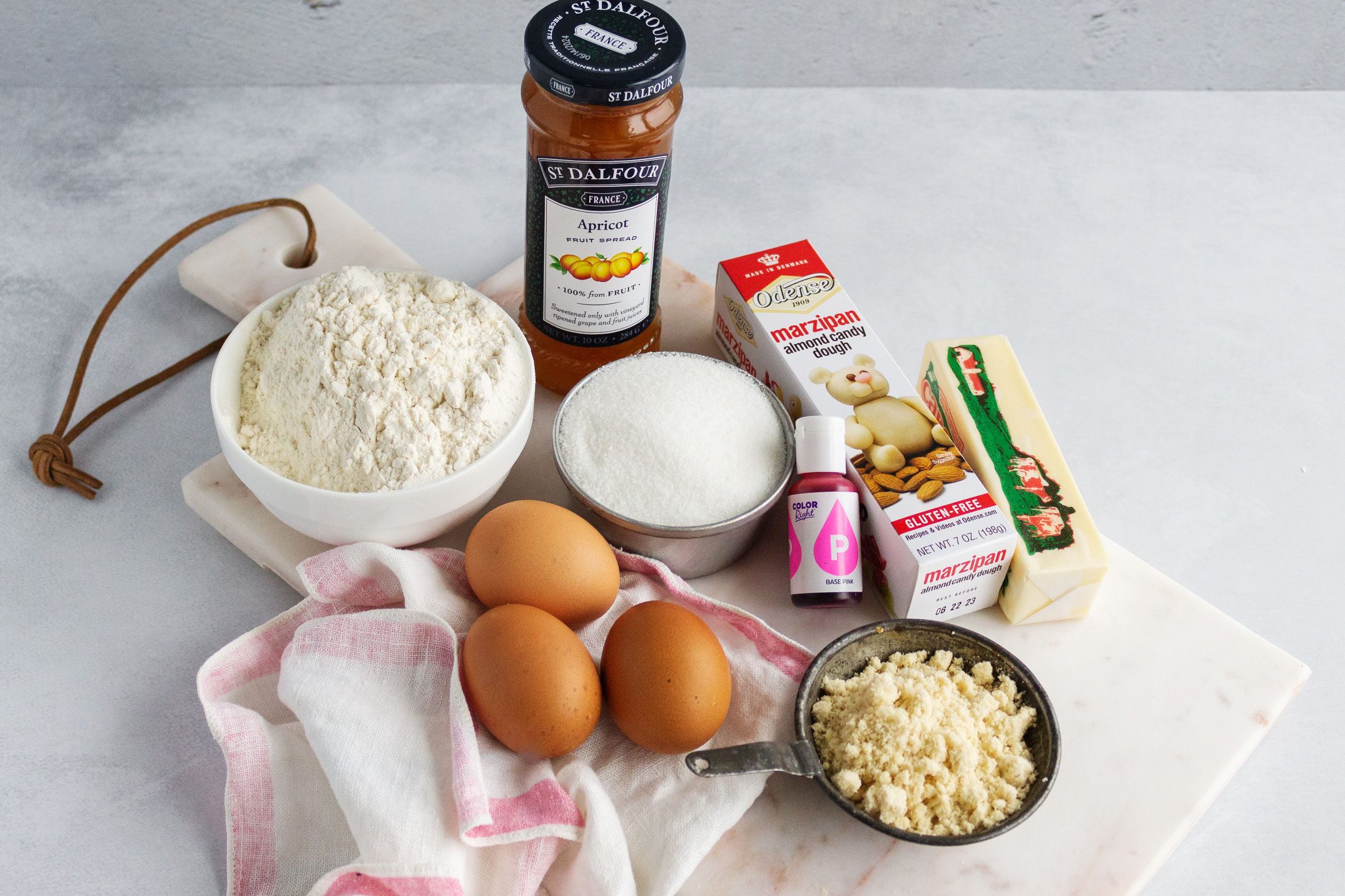 Battenberg Cake ingredients