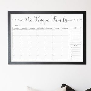 Large Whiteboard Calendar 24x36 Dry