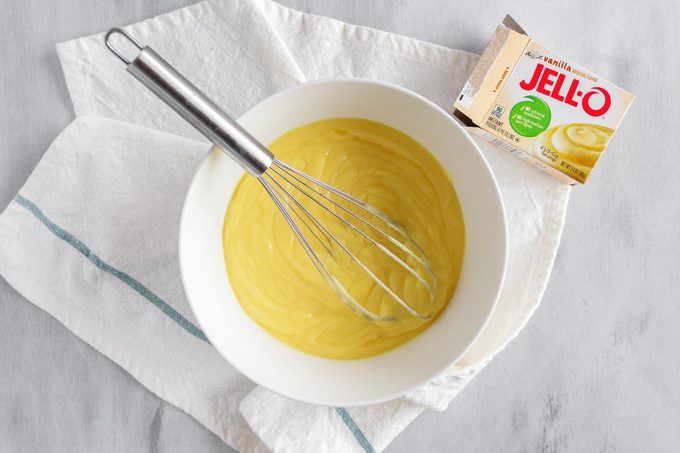 Jello Frozen Pudding Dessert from 1968 step one: make the pudding