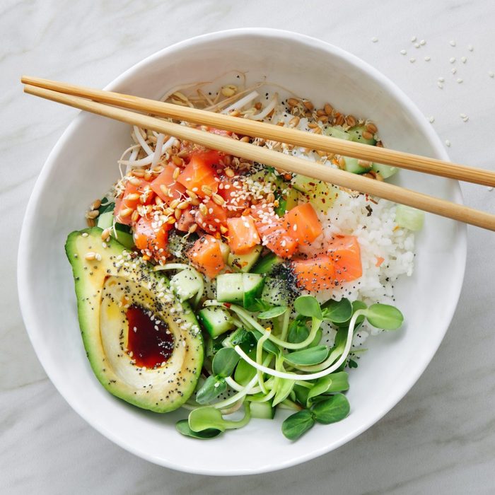 Poke Bowls With Ponzu Dressing