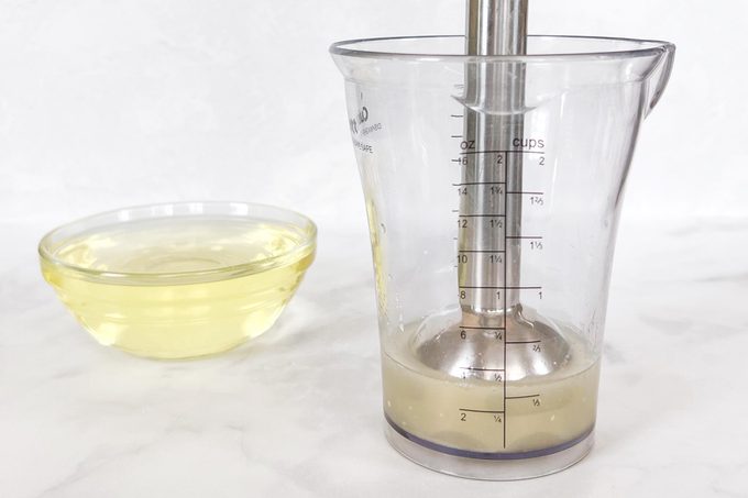 Blending Vegan Mayo with an immersion blender