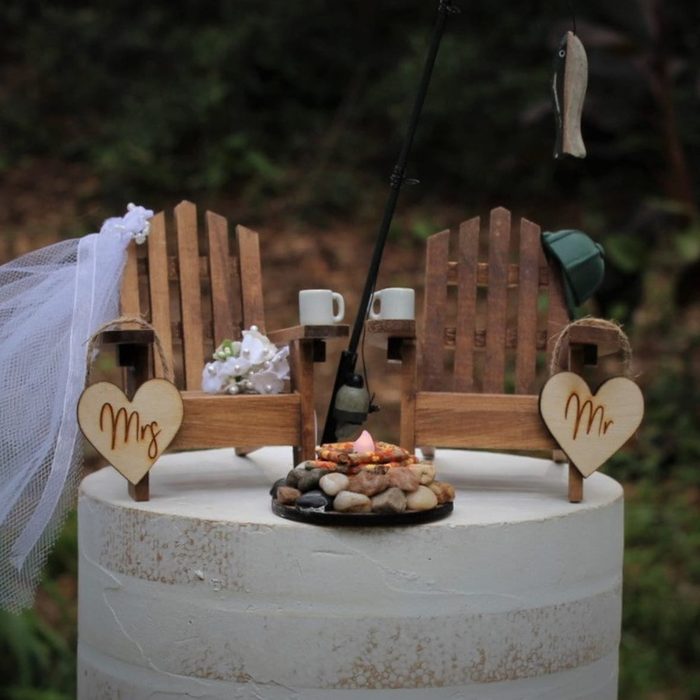 Camping Cake Topper