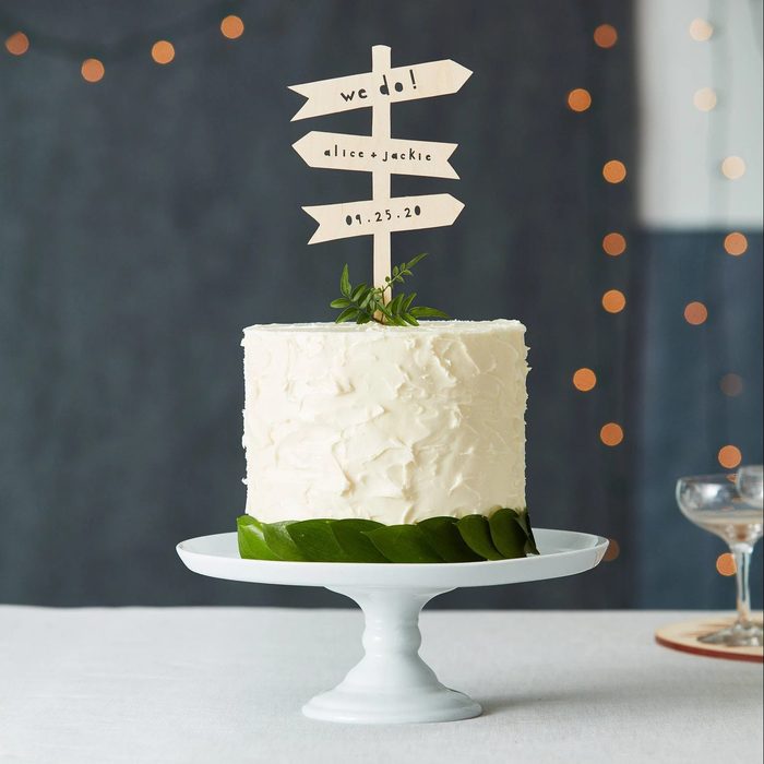 Hiking Trail Signs Wedding Topper