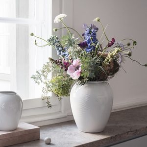Lyngby Rhombe Vase White