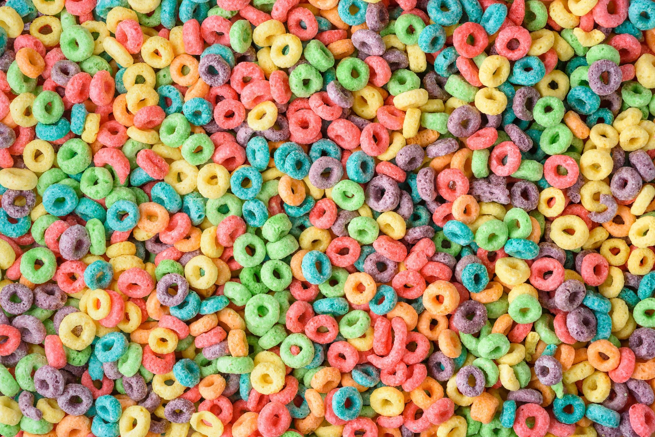 full frame of froot loop Cereal