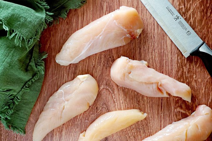 raw chicken on the counter