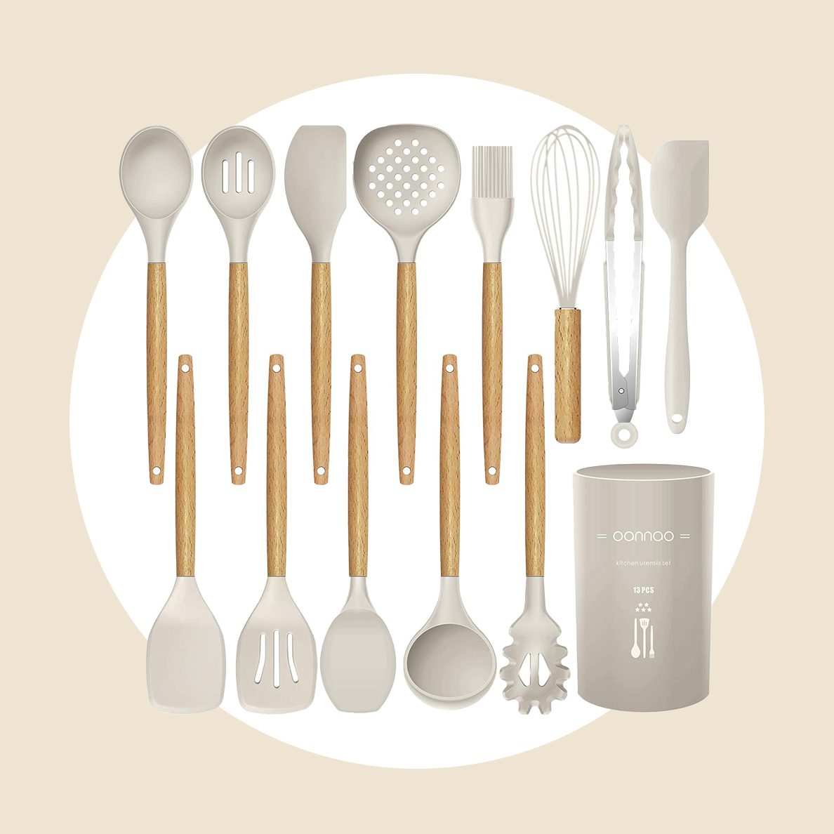 Oonnoo 14 Pcs Silicone Cooking Utensils Kitchen Utensil Set Via Amazon