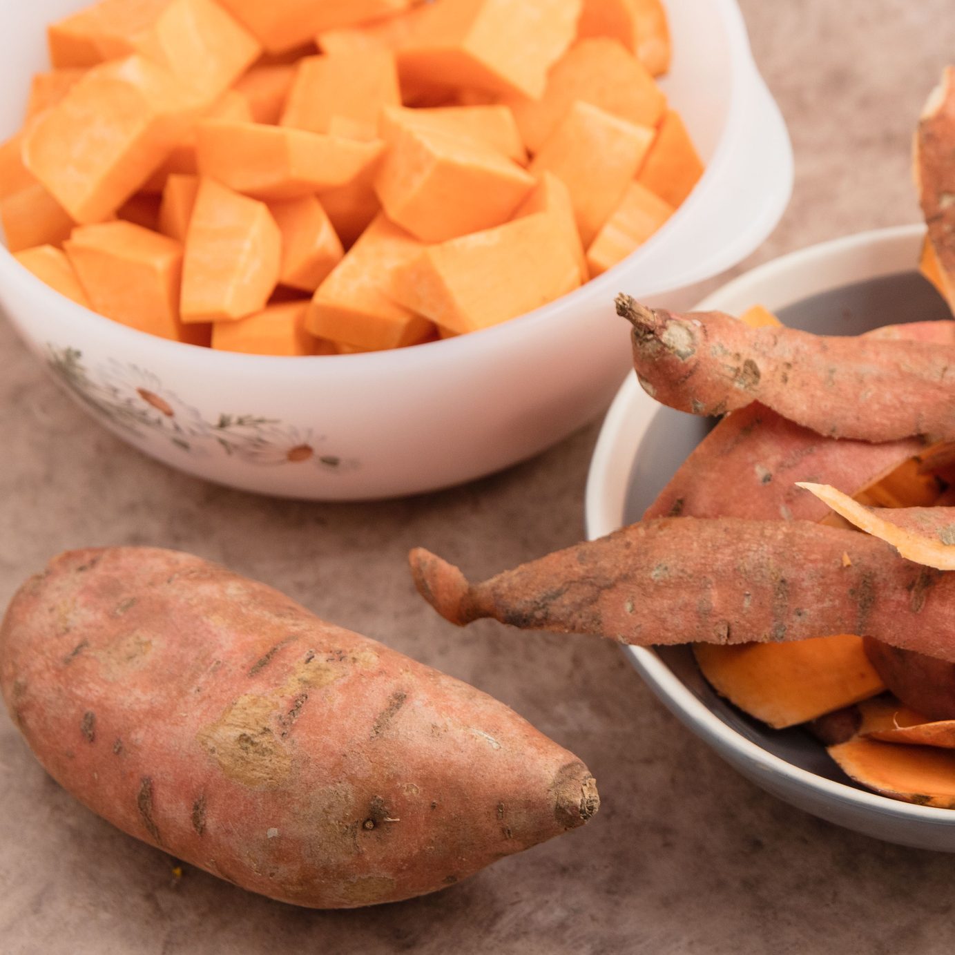 peeled Sweet potatoes