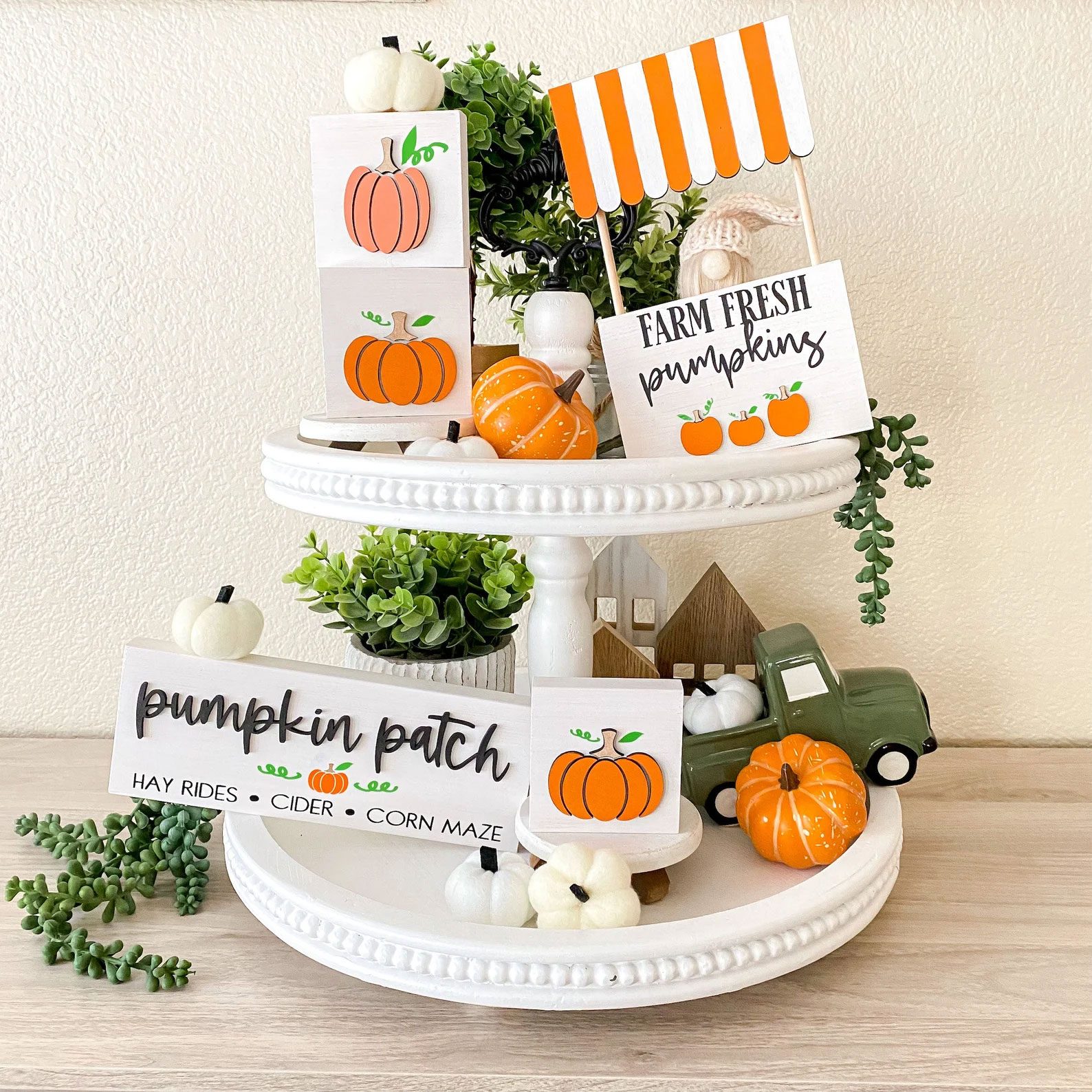  Pumpkin Tiered Sign