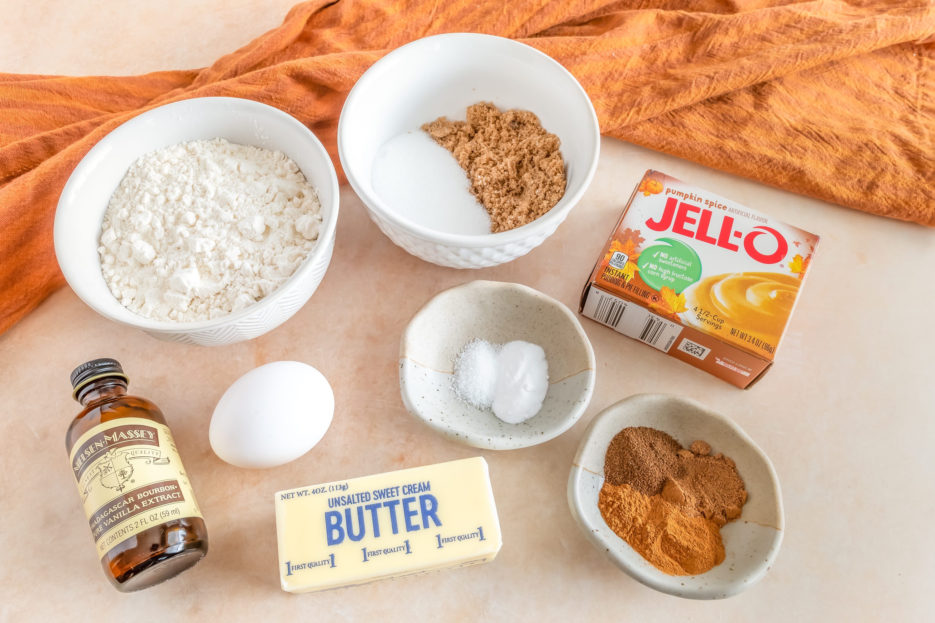 pumpkin pudding cookies ingredients