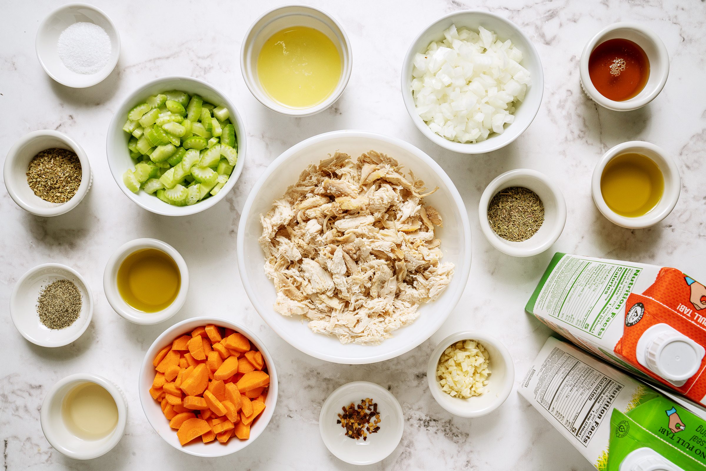 Leftover Chicken Soup Ingredients