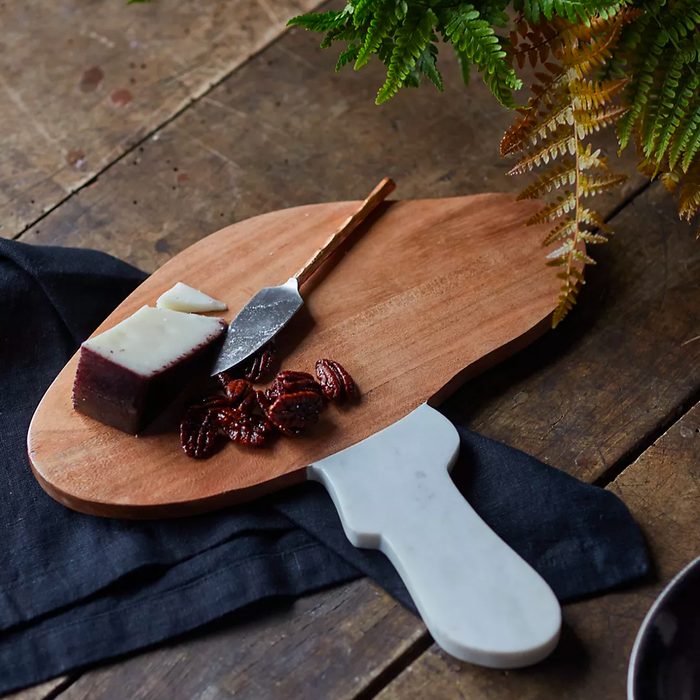 Mushroom Wood And Marble Serving Board Ecomm Anthropologie.com