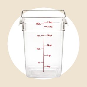 22 Quart Camwear Polycarbonate Square Food Storage Container