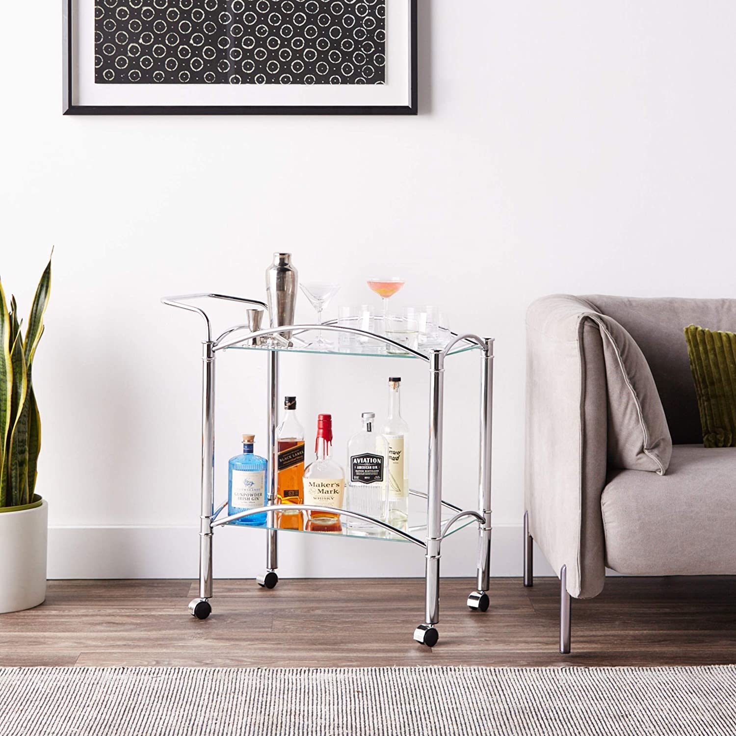 Chrome Bar Cart 