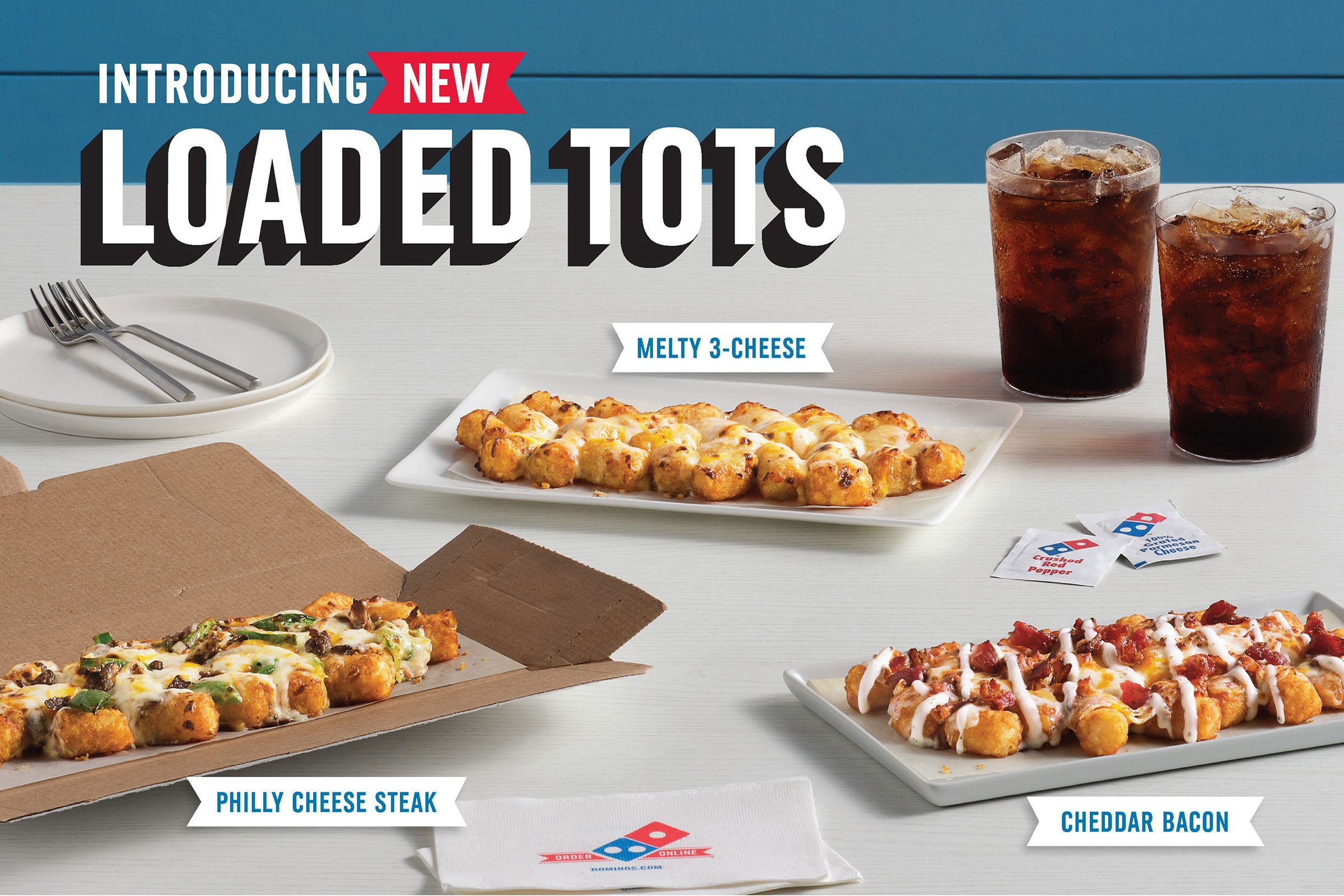 Dominos Loaded Tots With Labels Courtesy Dominos Pizza, Llc
