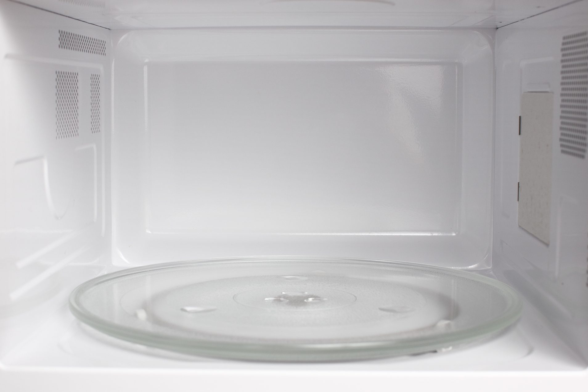 Microwave oven inside view