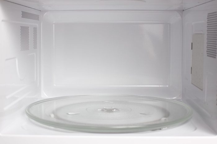 Microwave oven inside view