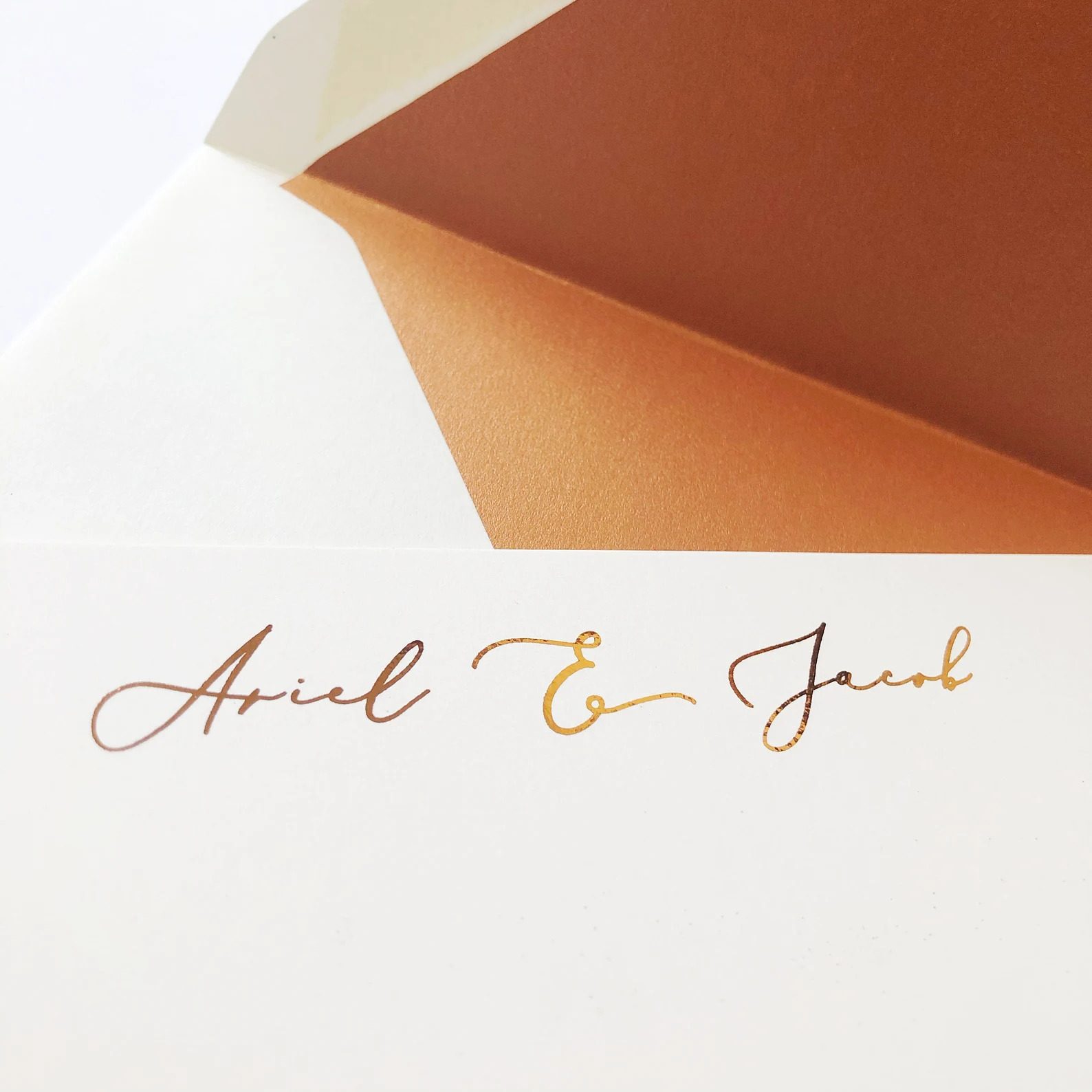 Copper Foil Note Cards Stationary Ecomm Via Etsy.com