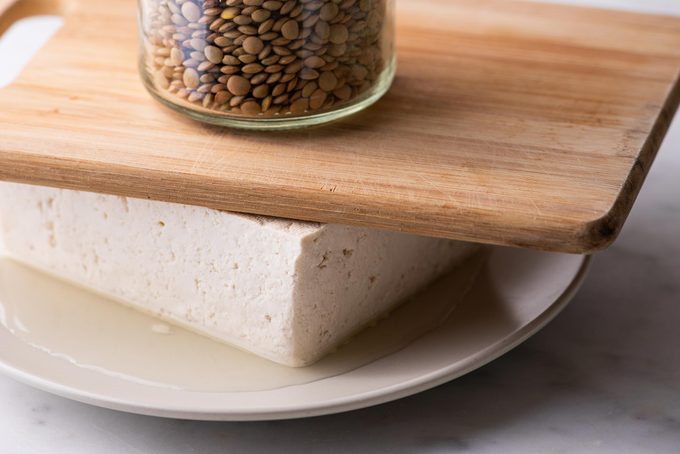 pressing tofu