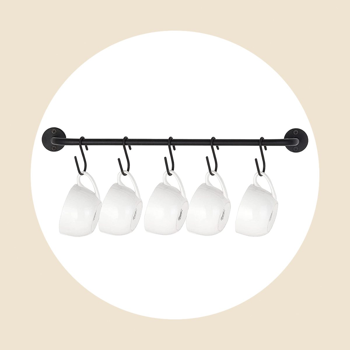 Black Wall Mounted Mug Holders