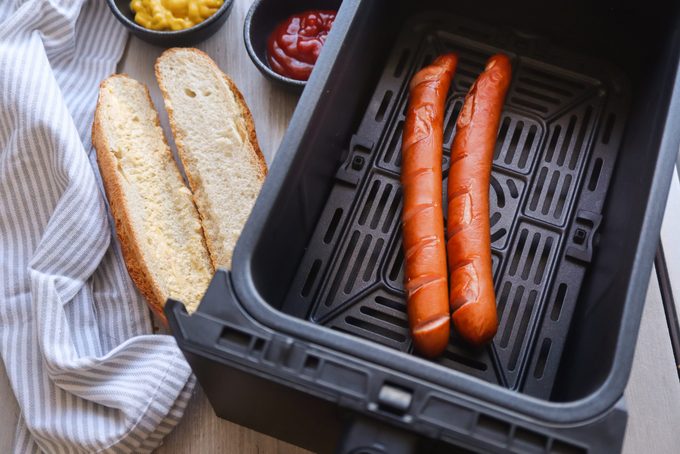 Hotdogs in an airfryer