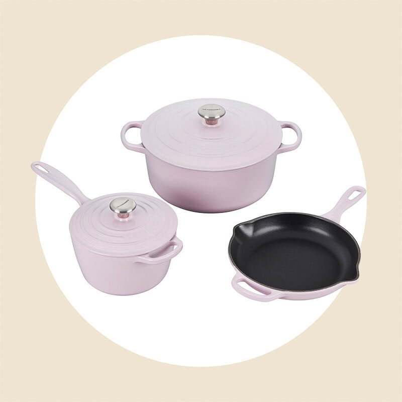 Le Creuset Signature Enameled Cast Iron 5 Piece Cookware Set In Shallot