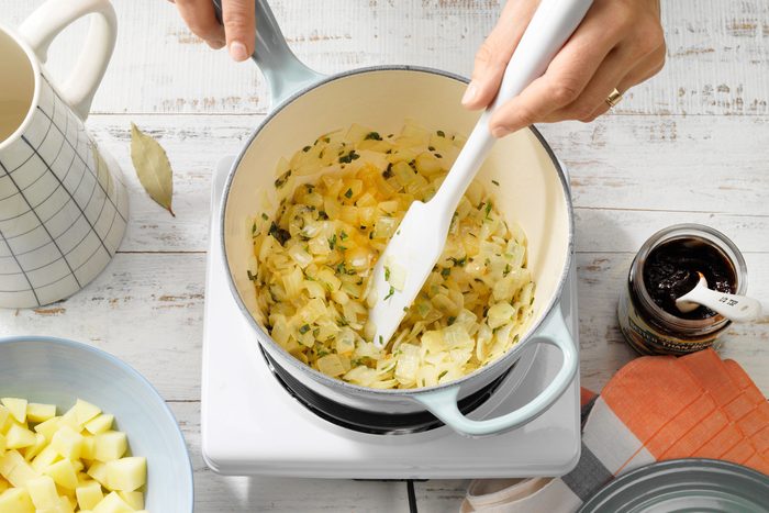 Ingredients Sturred Into Pot