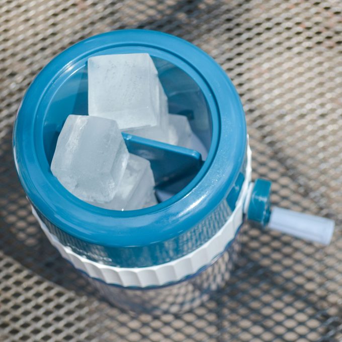 Ice Shaver with Ice Cubes on top