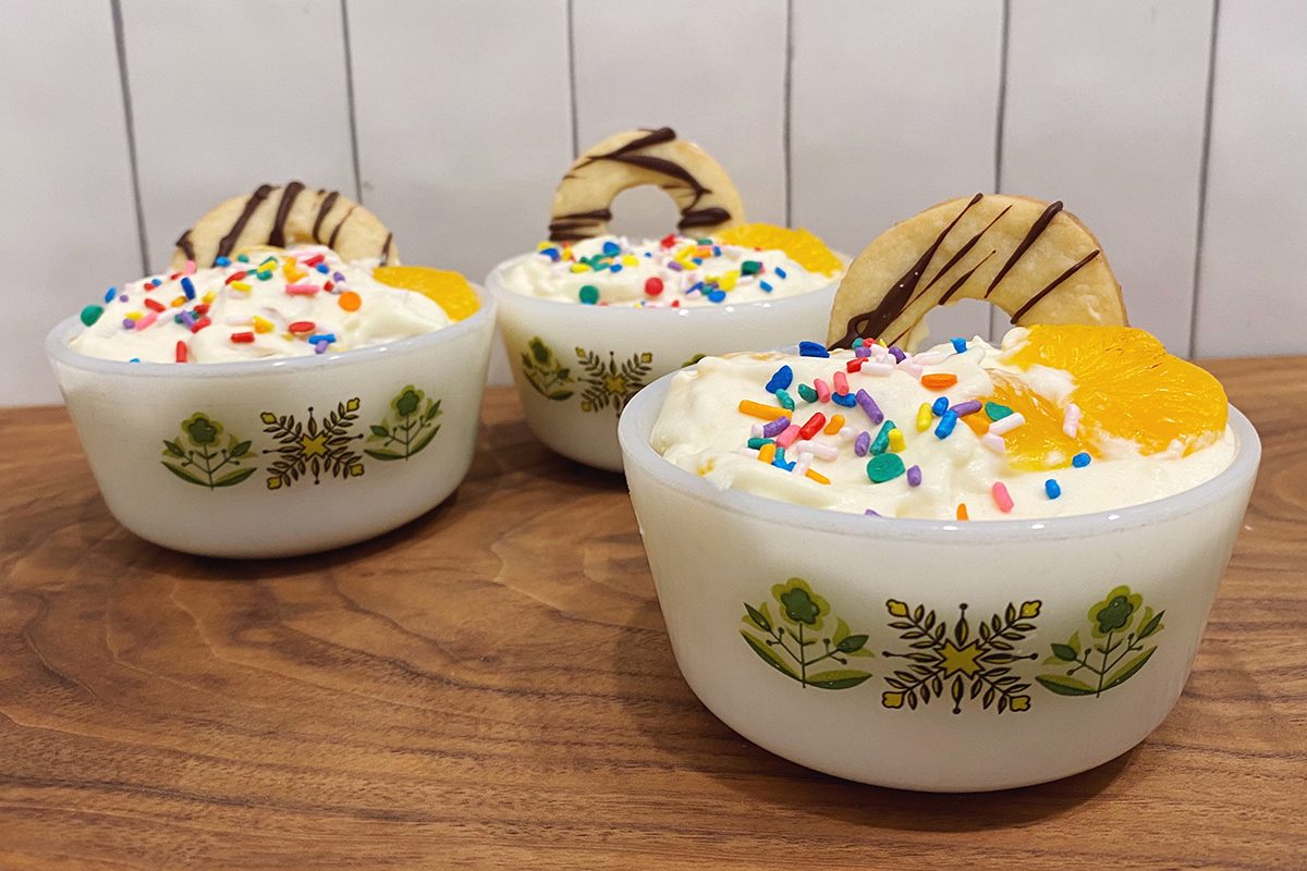 Three dishes of Molly Yeh's cookie salad