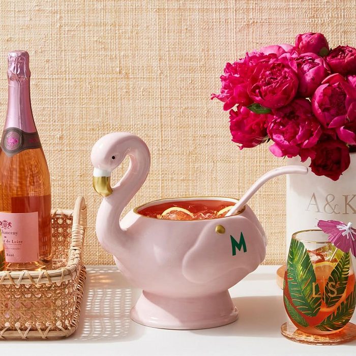 Flamingo Punch Bowl And Ladle Set