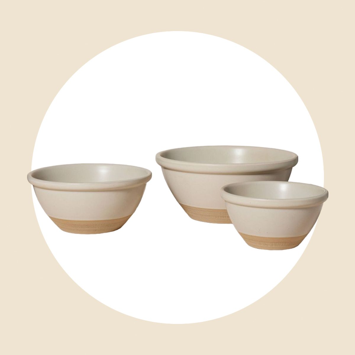 Stoneware Mixing Serving Bowl Set