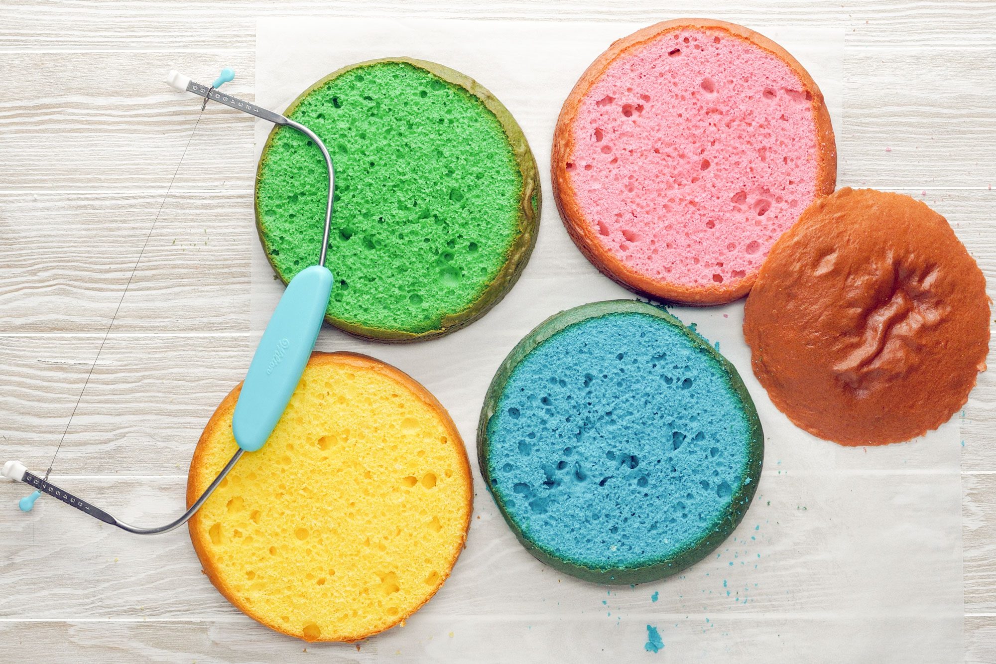 Cake Layers Of Surprise Cake post trimming