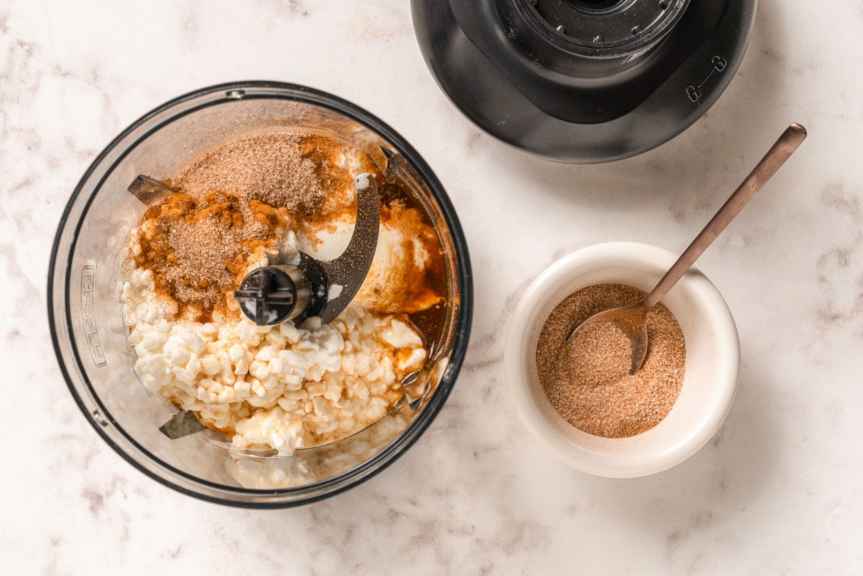 Step Two Of Cottage Cheese Cinnamon Toast Kristina Vänni For Taste Of Home