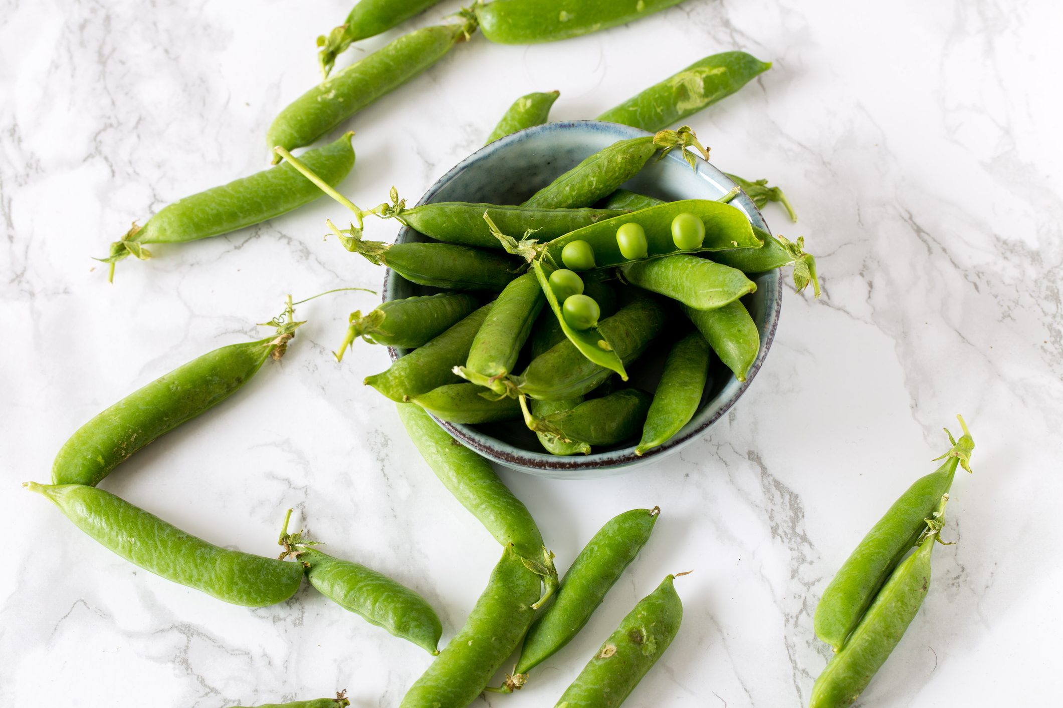 Bowl with fresh peas