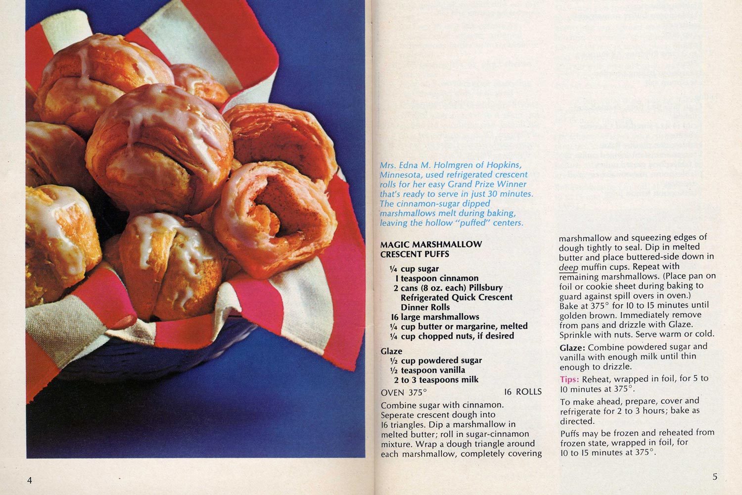 Magic Marshmallow Crescent Puffs 1969 Recipe Courtesy Pillsbury
