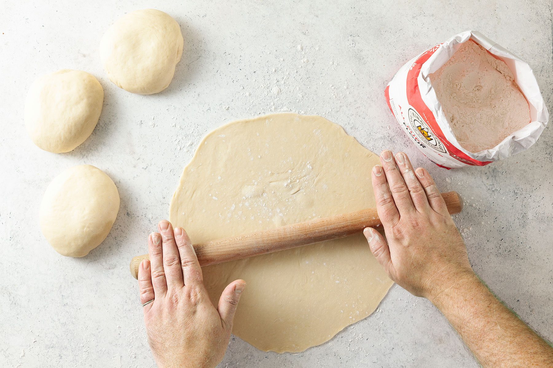 Kneading the dough