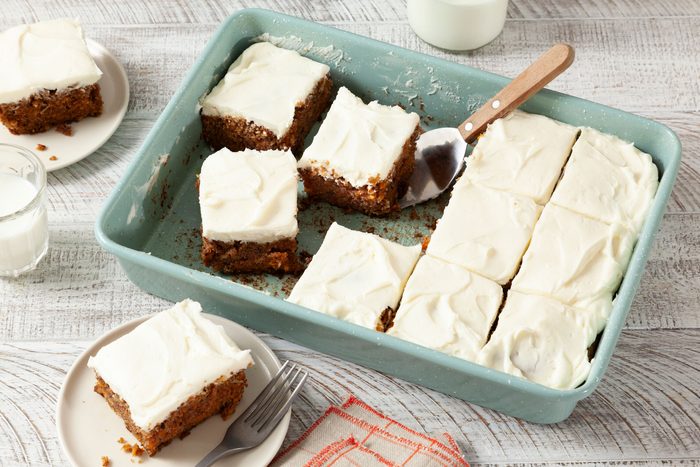 Sweet Potato Cake sliced and served in plate
