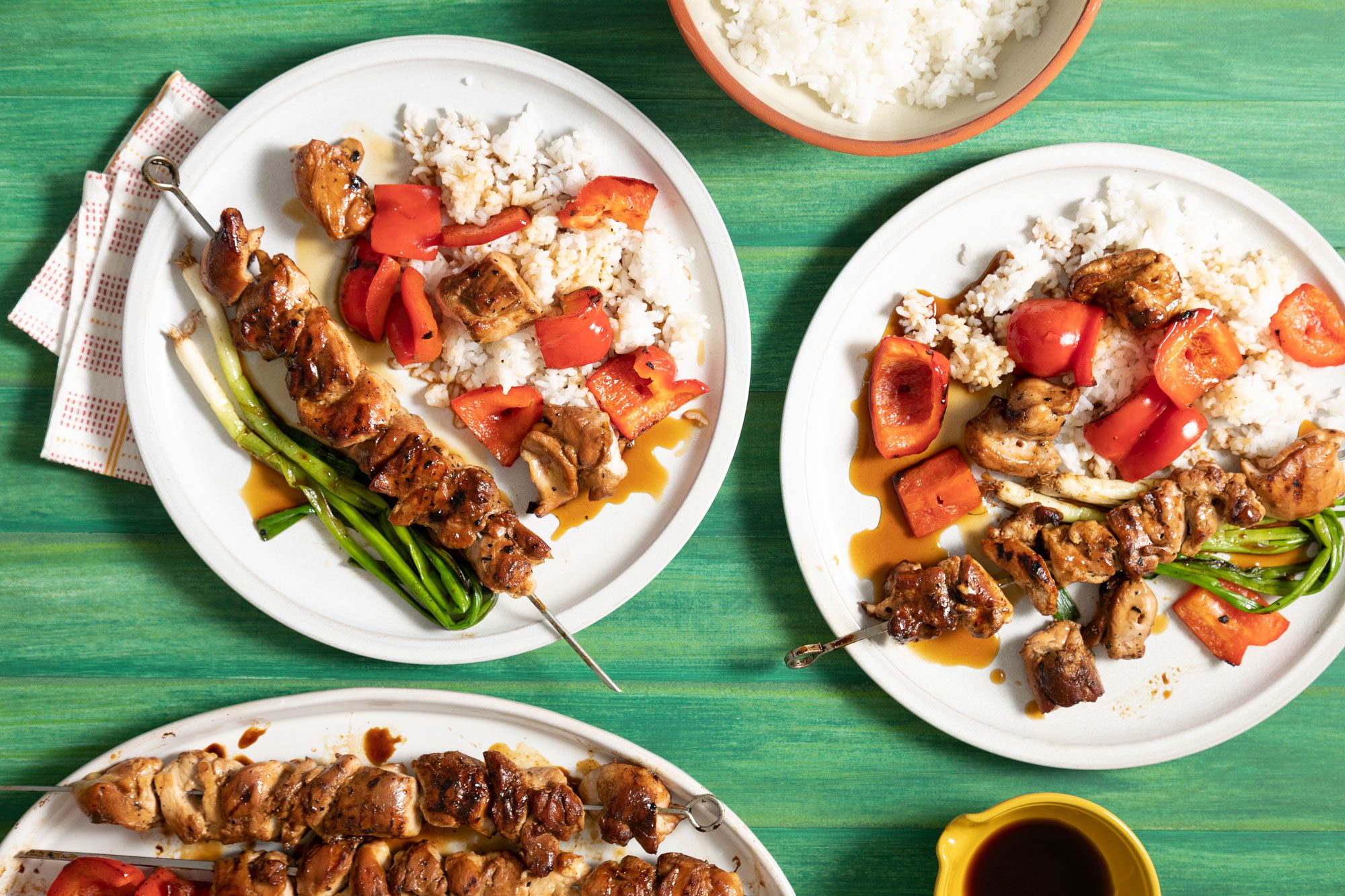 Chicken Yakitori served and ready to eat