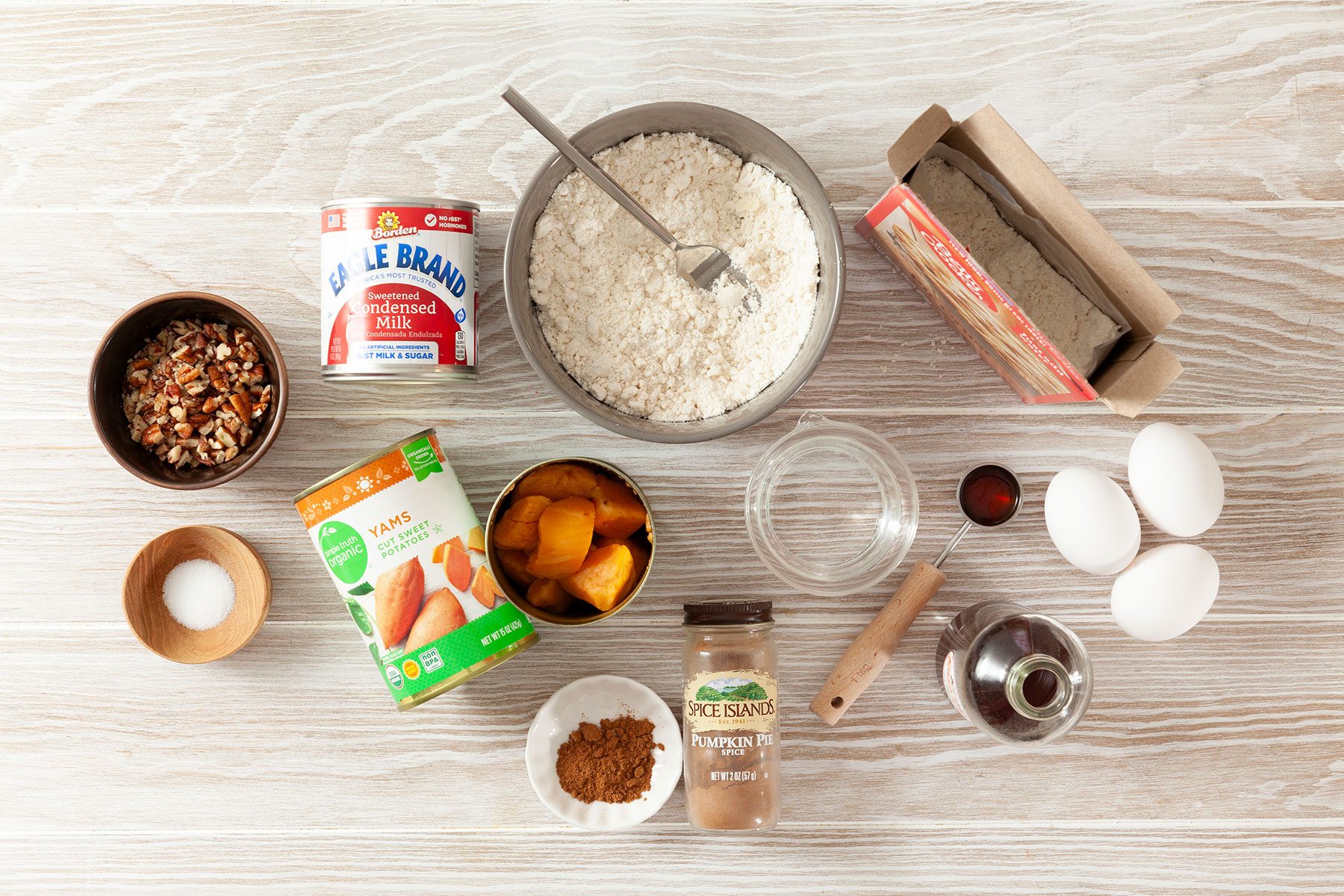 Ingredients for Sweet Potato Pie 