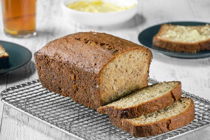 Hawaiian Banana Bread on a wire rack