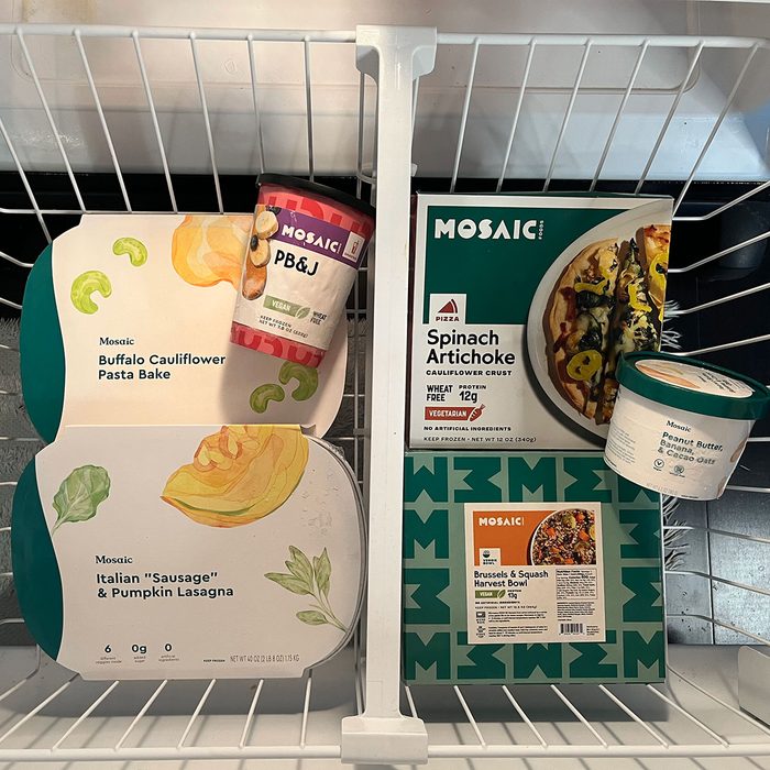 Packed food in basket