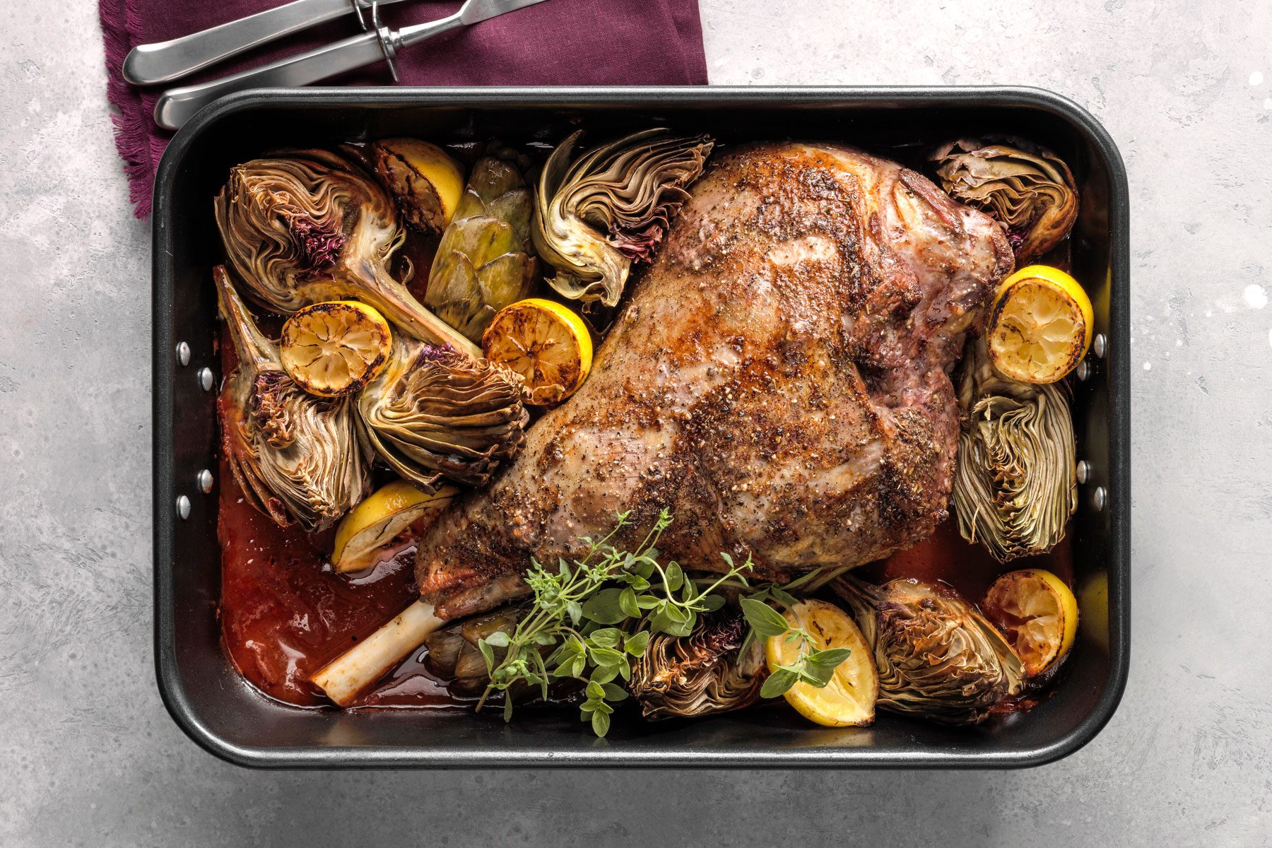 Passover Roasted Lamb prepared