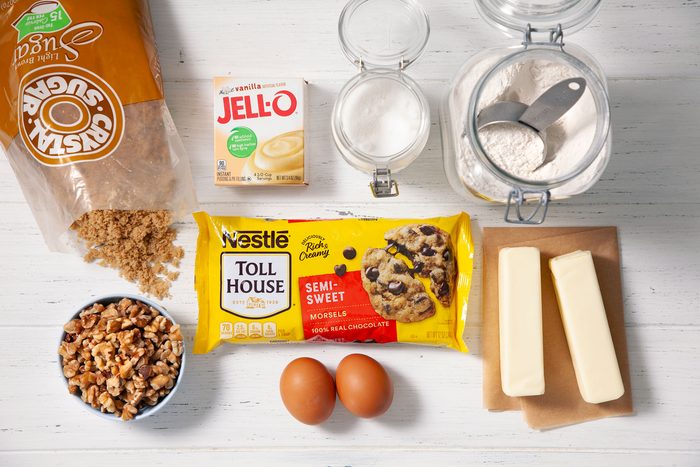 Ingredients for Chewy Chocolate Chip Cookies