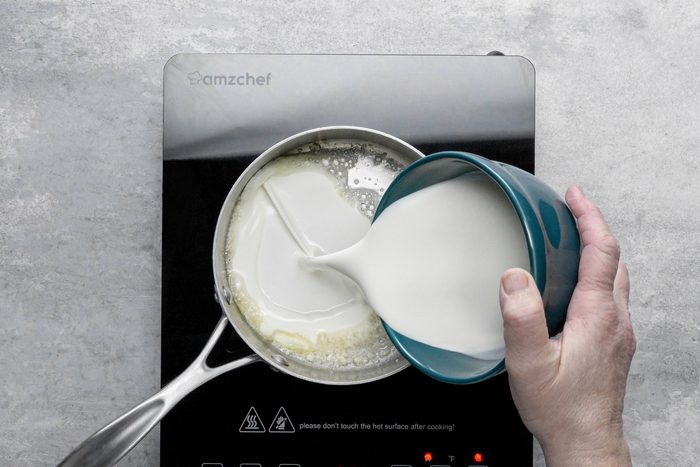 In a small saucepan melt the butter on medium heat